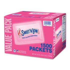 Sweet'N Low Zero-Calorie Sweetener Packets 1,500 ct.