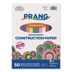 Pacon - Construction Paper, 58 lbs., 12 x 18, Assorted, 50 Sheets per Pack