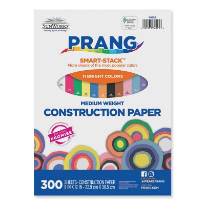 SunWorks Construction Paper Smart-Stack, 50 lb Text Weight, 12 x