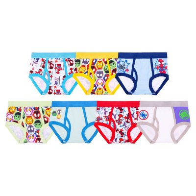 Character Toddler Boys 7-Pack Brief - SPIDEY 2T/3T:- 2T/3T, Spider-Man - Yellow/Blue