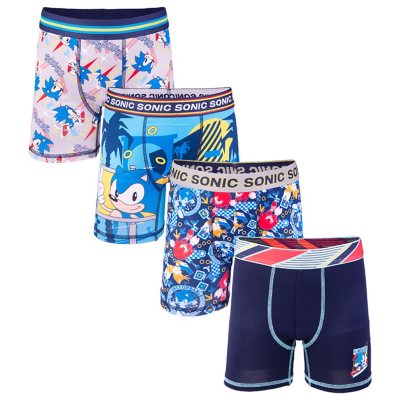 Character Boys 4-Pack Boxer Brief - Sonic - Blue Pack - Online Only, M:- Sonic - Blue Pack - Online Only, 6