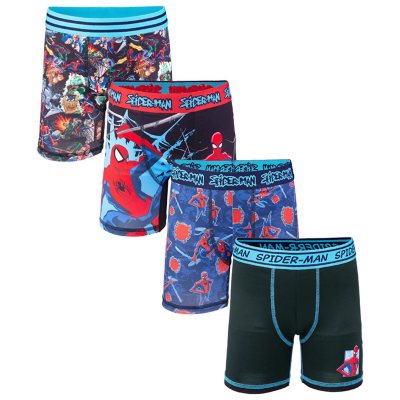 Character Boys 4-Pack Boxer Brief - Spider-Man - Black Pack, M:- Spider-Man - Black Pack, 6