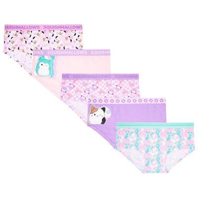 Character Girls 5-Pack Brief - Squishmallows - Purple Pack, M:- Squishmallows - Purple Pack, 6