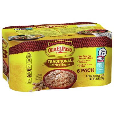 Old El Paso Traditional Refried Beans (16 oz., 6 pk.) - Sam's Club