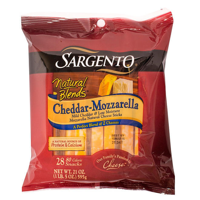 Sargento Cheddar-Mozzarella Cheese Sticks (28 ct.) 