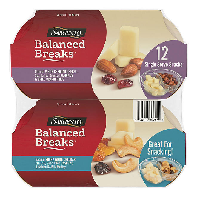 Sargento Balanced Breaks, Variety Snack Pack 12 ct.