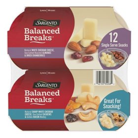 Sargento Balanced Breaks, Variety Snack Pack 12 ct.