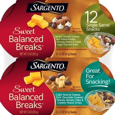 Sargento Sweet Balanced Breaks Snacks, Variety Pack (12 ct.) - Sam's Club