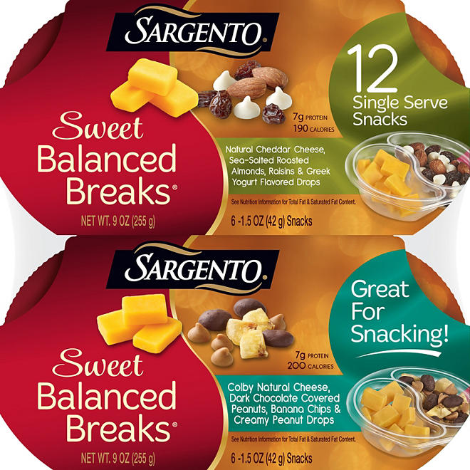 Sargento Sweet Balanced Breaks Snacks, Variety Pack (12 ct.)