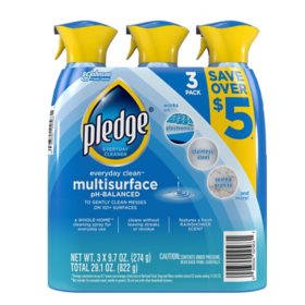 Pledge Multisurface Cleaner, Rainshower, 3 ct., 29 oz.