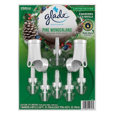Glade PlugIns Scented Oil, Pine Wonderland (2 Warmers + 6 Refills