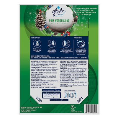 Glade PlugIns Scented Oil, Pine Wonderland (2 Warmers + 6 Refills) - Sam's  Club