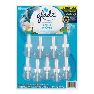 Glade Plug in Scented oil 9 ct refill Aqua Waves