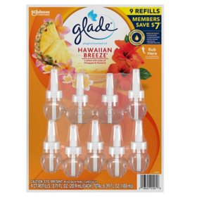 Glade PlugIns Scented Oil Refills, Hawaiian Breeze,  9 refills