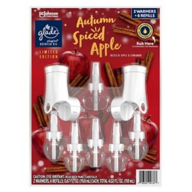 Glade PlugIns Scented Oil, Autumn Spiced Apple, 2 Warmers + 6 Refills