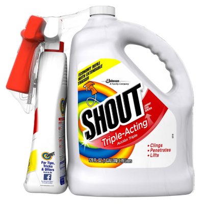 Shout Stain Remover with Extendable Trigger Hose (128 oz. + 22 oz.)