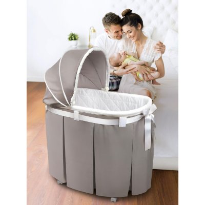 Badger Basket Wishes Oval Bassinet, Full Length Skirt (Choose Your ...