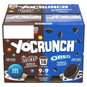 YoCrunch Yogurt Variety Pack, 6 oz. cups, 18 ct.