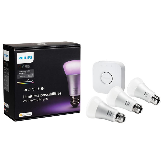 Philips Hue White and Color Ambiance A19 Starter Kit- 2nd Generation