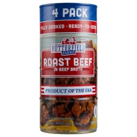 Butterfield Farms Roast Beef in Beef Broth 12 oz., 4 pk.