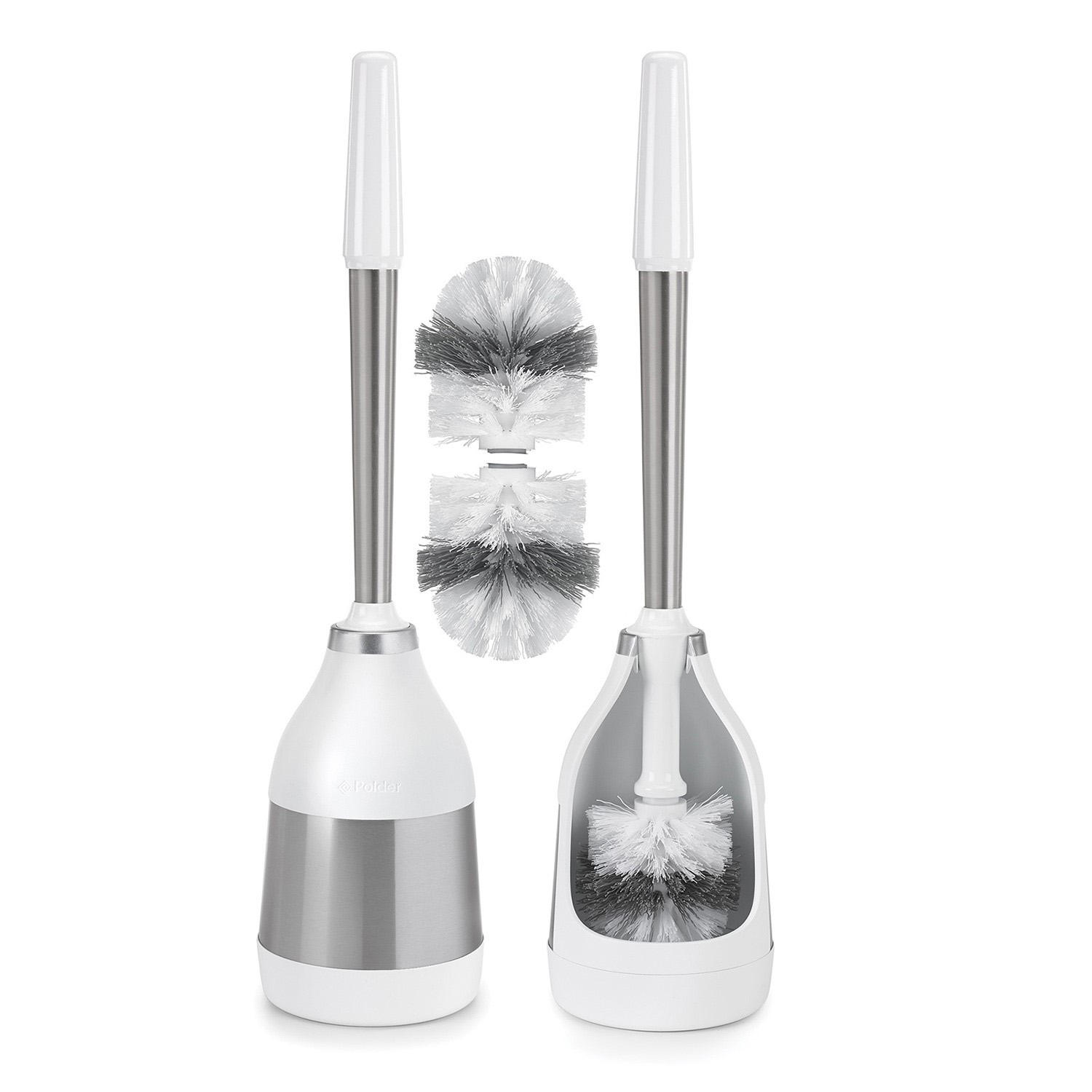 2-Pack Polder Toilet Brush with Caddy