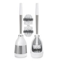 Polder Toilet Brush with Caddy and Bonus Heads - 2 Pack