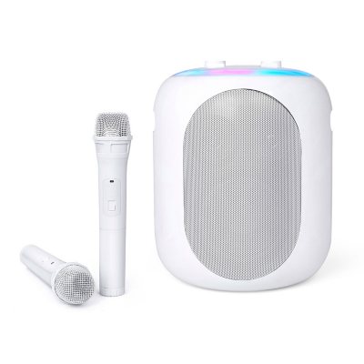 Singing Machine Portable Karaoke Machine for Adults & Kids with Wired  Microphone, White - Built-In Speaker, Bluetooth with LED Disco Lights -  Karaoke