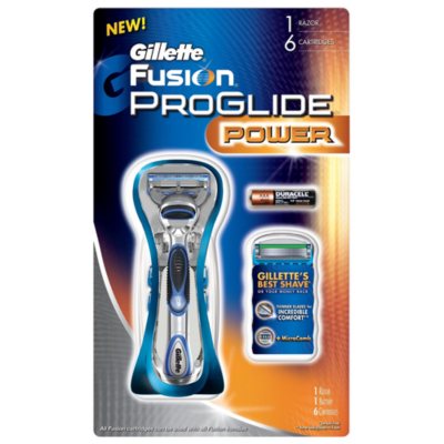 Gillette Fusion ProGlide Power Razor + 6 Cartridges - Sam's Club