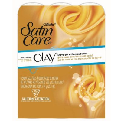 GILLETTE SHAVE GEL SATIN CARE 3PK Sam's Club