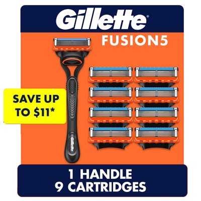 Gillette Fusion5 Men's Razor Handle + 9 Cartridges - Sam's Club