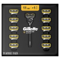 Gillette Fusion5 ProShield Handle and Refills (11 Refills + 1 Handle)