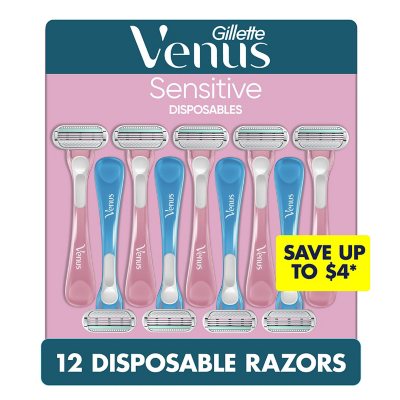 Venus Sensitive Disposable Razors for Women (12 ct.) - Sam's Club
