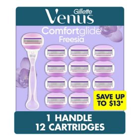 Venus Comfortglide Women's Razor Handle + 12 Cartridges, Freesia