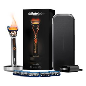 Heated Razor by GilletteLabs - 1 Handle, 6 Blade Refills, 1 Charging Dock