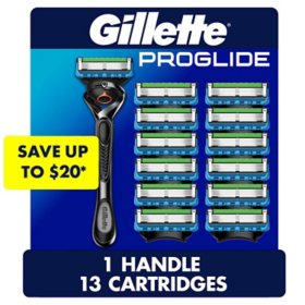 Gillette ProGlide Men's Razor, Handle + 13 Cartridges