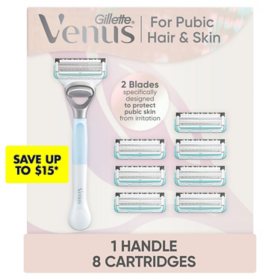 Venus Intimate Women's Razor, Handle + 8 Cartridges