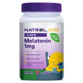 Natrol Kids Melatonin Sleep Aid Gummy, 1 mg Berry 180 ct.