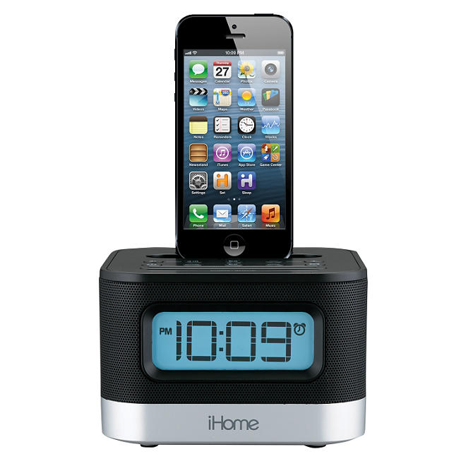 Stereo FM Clock Radio with Lightning Dock for iPhone/iPod