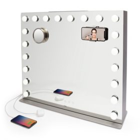 iHome Hollywood Studio Pro Oversized Vanity Mirror with Bluetooth