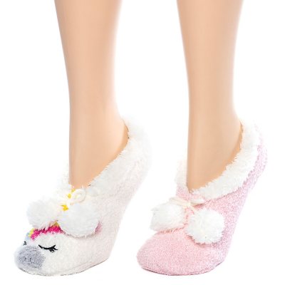 Zmart Fuzzy Anti-Slip Socks for Women Girls Non Slip Slipper Socks with  Grippers