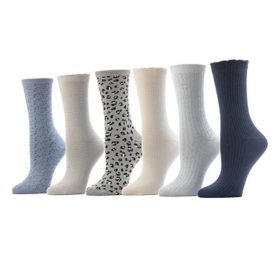 Cuddl Duds Women’s 6-Pack Super Soft Crew Sock