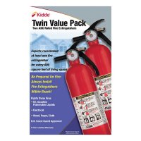 Kidde Twin Pack Fire Extinguisher Rated 1A10BC