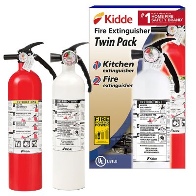 Kidde Basic Use Fire Extinguisher with Easy Mount Bracket & Strap