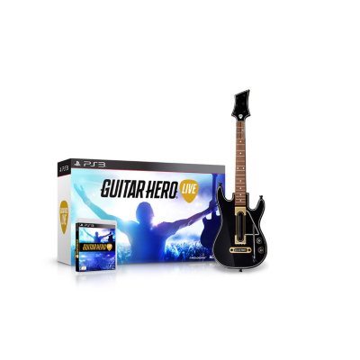PS4 Guitar Hero Live Guitar Controller, Strap & Dongle No Game