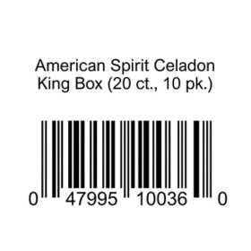 American Spirit Celadon King Box Cigarettes 20 ct., 10 pk.