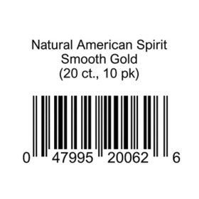 Natural American Spirit Smooth Gold 20 ct., 10 pk