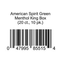 American Spirit Green Menthol King Box (20 ct., 10 pk.)