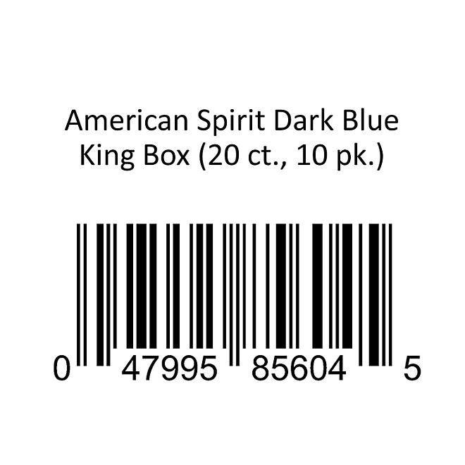 American Spirit Dark Blue King Box (20 ct., 10 pk.)
