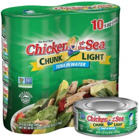 Chicken of the Sea Chunk Light Tuna in Water 5 oz., 10 pk.