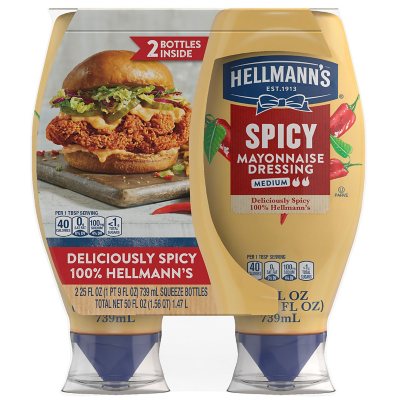 Hellmann's Spicy Mayo Squeeze 25 oz., 2 pk. - Sam's Club